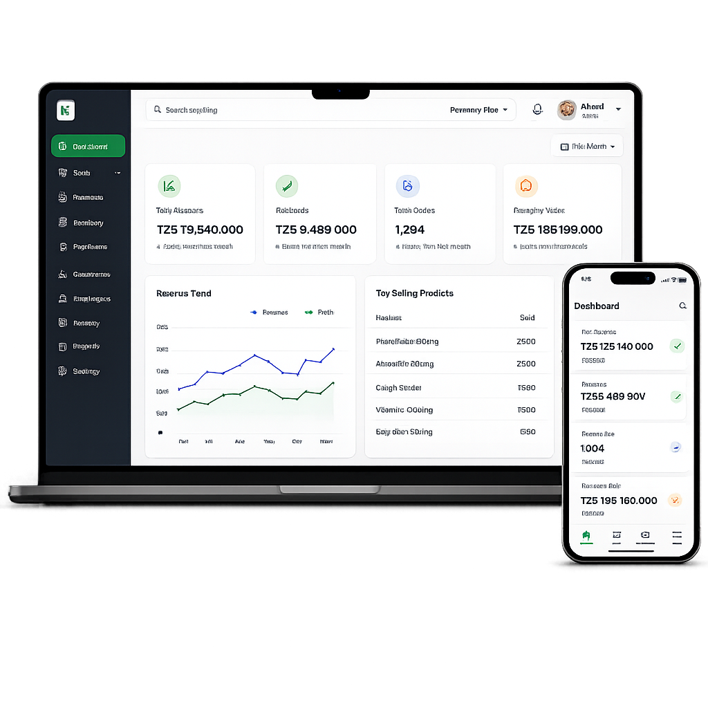 Kanuni dashboard on a MacBook and iPhone